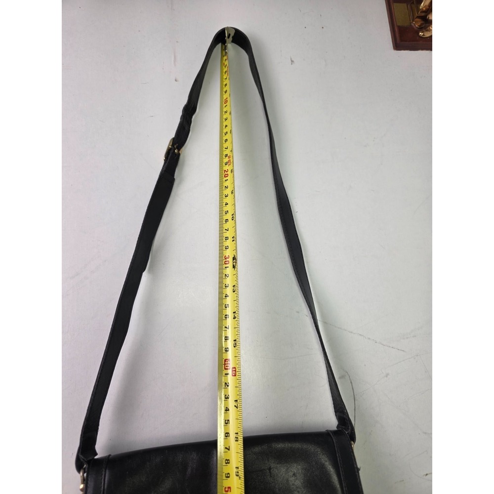 Vintage Philippe Women's Crossbody‎ Bag Black Leather Shoulder Bag Purse - Picture 12 of 15